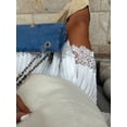 thumbnail image 6 of White Lace Trim Pleated Mini Skirt A-Line Flowy Half Slip Skirt Casual Streetwear, 6 of 8