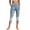 Blue B, variant on Capri Leggings for Women Pull On Jeggings High Waisted Denim Look Printed Stretchy Slim Fit Yoga Pants with Pocket Blue