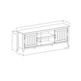 thumbnail image 2 of 70" Farmhouse TV Stand Console with Side Grooved Doors in Rustic Oak, 2 of 7