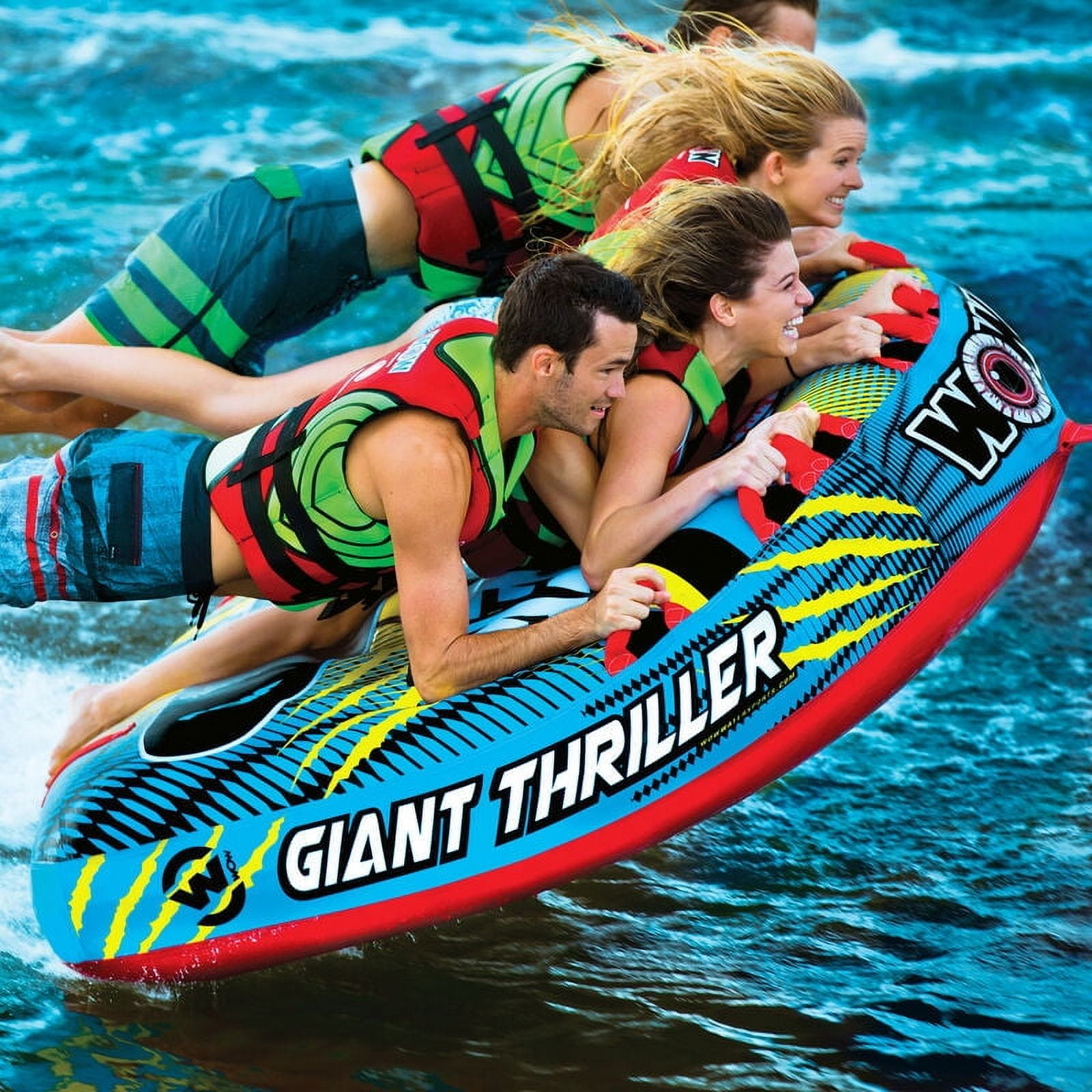 WOW Sports Giant Thriller Towable 1-4 Person Towable Tube for Boating