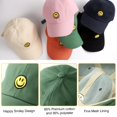 thumbnail image 4 of Gorra de béisbol SONMONY Smile Face para bebés de 3 a 12 años, color verde, 4 of 6