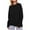 Black, variant on TFEOQRY Pullover Sweater for Women Fashion Solid Color Loose Knitwear Long Sleeved Round Neck Sweater Top Mint Green