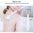 thumbnail image 3 of 14.6x3.2In Bath Back Brush,Reusable Silicone Back Scrubber with Long Handle,Gray Silicone Body Exfoliator Brush for Home Shower, 3 of 6