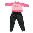 thumbnail image 1 of Suéter nto Rosa, Pantalones de material cuero , de Ropa para Muñeca de 18 ", 1 of 2