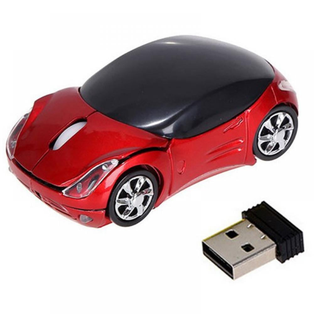 Car Shape 2.4GHz Wireless Cordless Optical Mouse Mice USB Receiver for PC Laptop 