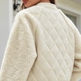 thumbnail image 4 of TRUNZI Women's Fleece Quilted Bomber Jackets Long Sleeve Zip Up Jackets for Fall Winter with Pockets, 4 of 9