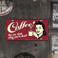thumbnail image 2 of (6) Pintura Hojalata Rectangular 30 * 15 Cm Matrícula Coffee Girl Caligrafía Y Pintura Serie Caligrafía Y Pintura, 2 of 8