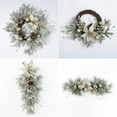 thumbnail image 3 of Qocolhg 28 Inch Christmas Wreath Artificial Pine Wreath Handmade Winter Wreath with Bowknot Christmas Decoration for Front Door Home Indoor Outdoor Farmhouse Wall Window Xmas Holiday Clearance, 3 of 4