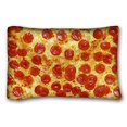 thumbnail image 1 of RYLABLUE Pillowcase Design Pepperoni Cheese Pizza Pillow Protector, Best Pillow Cover Size 20x30 Inches Two Sided Print, 1 of 1