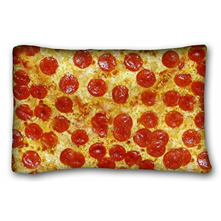 WinHome Pillowcase Design Pepperoni Cheese Pizza Pillow Protector, Best Pillow Cover Size 20x30 Inches Two Sided (Best Pizza Cheese Blend)