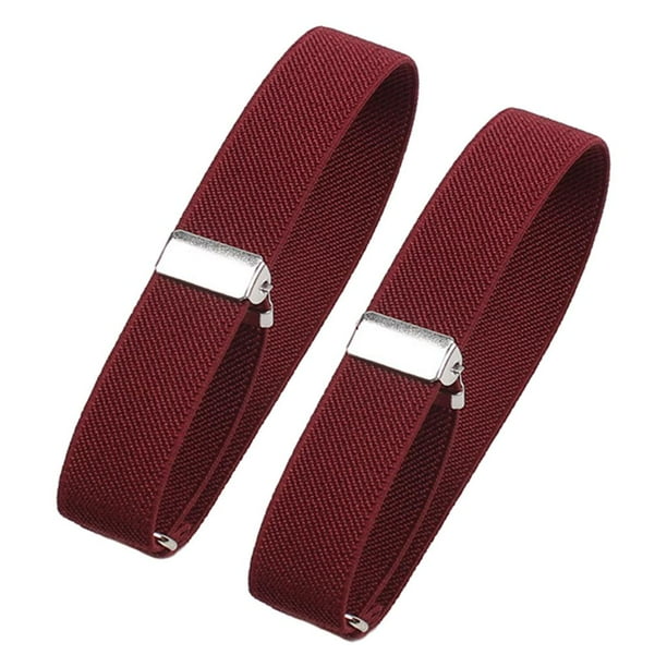 Soportes de manga ajustables Zulema de metal antideslizante 2 piezas Rojo