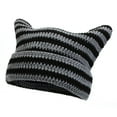thumbnail image 1 of Gorro divertido con orejas Gorro de punto con orejas de gato Gorro de punto con orejas de gato Cuernos de diablo para niña, 1 of 3