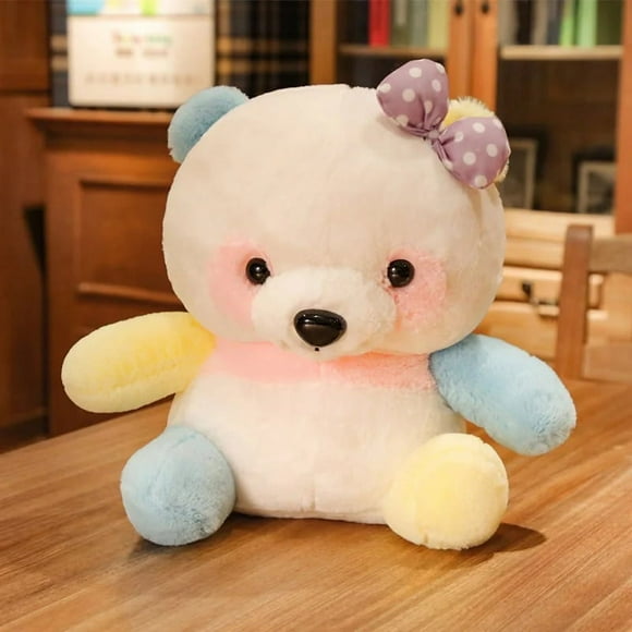 Cute Stuffed Animal Rainbow Color Giant Panda Plush toy kawaii Kids Doll Soft Pillow Baby Fluffy Toys Chinese Gifts for Children