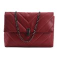 thumbnail image 1 of Sywqhk Moda Mujer Pu Cuero Messenger Bag Casual Señoras Cadena Bolsos (Rojo) Sywqhk Para estrenar, 1 of 9