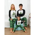 thumbnail image 3 of Sunisery Merry Christmas Family Matching Pajamas Sets Plaid Deer Print Holiday Xmas Pjs Sleepwear For Family Adults Kids, 3 of 7