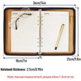 thumbnail image 4 of shiyou-Spiral Notebooks Zipper PU Leather Cover Binder Rings Portfolio A5 Lined Paper Note Books with Calculator Pen Holder Card Slots Design for School Business Office Working, 4 of 4