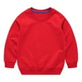 thumbnail image 2 of EnJoCho Little Children Long Blouse Toddler Boys Girls Solid Color Long Sleeve Round Neck Pullover Sweatshirt Threaded Neckline, 2 of 5
