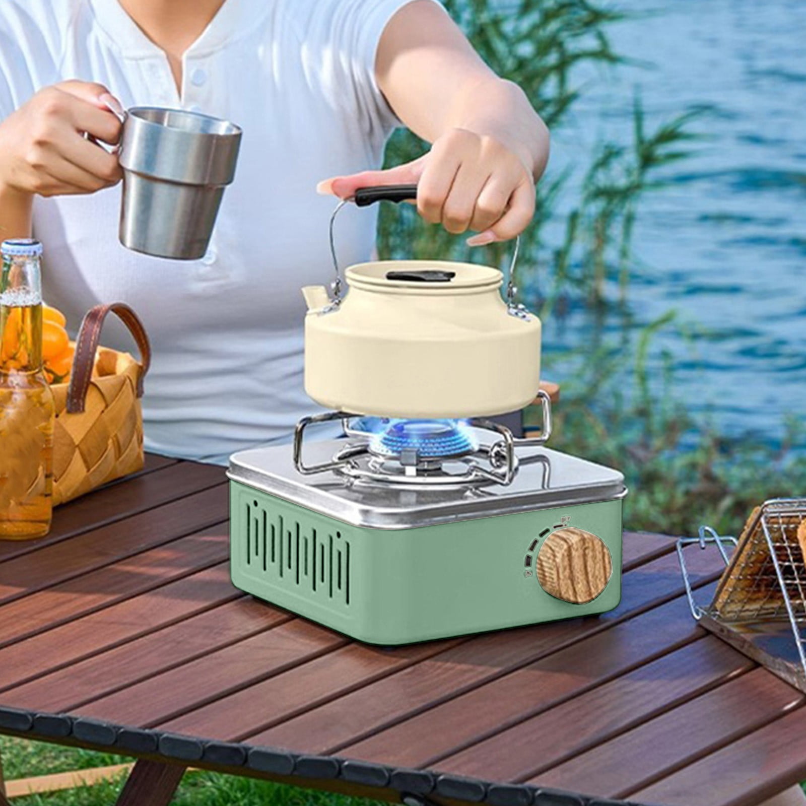 Kokovifyves Sports and Outdoors Clearance Outdoors Mini Card Stove Portable Outdoor Camping and Picnic Equipment Picnic Cookware Stoves Small Rectangle Stoves Card Stoves