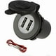 thumbnail image 1 of HAYAN 12V USB Charger Car Outlet YM1094 12V/24V Waterproof Dual 2 USB Ports Car Charger Power Socket Adapter Plug with Wire Fuse for Truck Boat Marine, Golf Cart, Automotive ATV Truck, 1 of 1