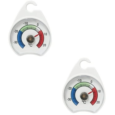 2 Pcs Fridge Freezer Thermometer Gauge - Stainless Steel Large Dial With Easy Read Display, Suitable For Cooler - Includes Hanging Hook And Retractable Stand