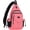 Cherry Pink, variant on Sling Backpack Canvas Crossbody Hiking Daypack Bag with Anti-theft Pocket