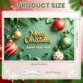 thumbnail image 2 of Colorful Ornaments Christmas Banner Golden Stars New Year Display Green Ribbons Festive Holiday Backdrop for Christmas Party New Year Eve Indoor Celebration, 2 of 9