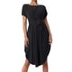thumbnail image 1 of Vestido midi con cinturón y botones para mujer: estilo informal y fluido, tejido ligero, cinturón ajustable, apto para tres estaciones, 1 of 5
