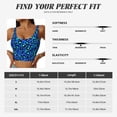 thumbnail image 2 of Sports Bras for Women Workout Tank Tops, Light Blue Leopard Print Running Vest with Removable Cups, 2 of 7