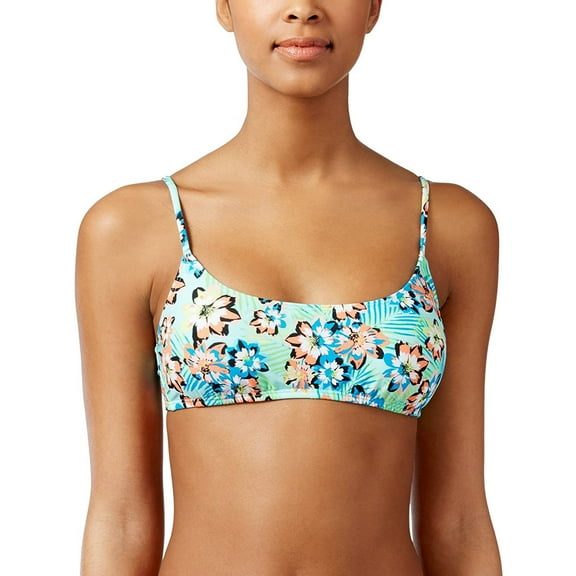 Bikini Nation Women's Sonic Bloom Bralette Bikini Top, Mint, Medium