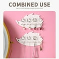thumbnail image 4 of Wall Hanging Jewelry Storage Rack Non Punching Adhesive Mount for Necklaces and Rings 45 Degree Upward Hooks Double Layer Design, 4 of 9
