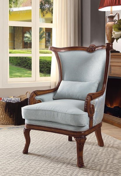 light blue accent chair set of 2