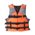 thumbnail image 1 of Almencla Life Jacket Adjustable Straps Adult Life Vest for Kayaking Canoeing Boating XL Orange, 1 of 8