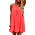 thumbnail image 1 of Womens Sexy Spaghetti Strap Bathing Suit Cover Ups Summer Criss Cross Tank Sundress Sleeveless, 1 of 5
