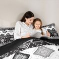 thumbnail image 4 of Erosebridal Geometric Aztec Full Size Comforter Sets, Black White Bohemian Bedding Sets, Black Reversible 3 Pieces, 1 Comforter and 2 Pillowcases, 4 of 6