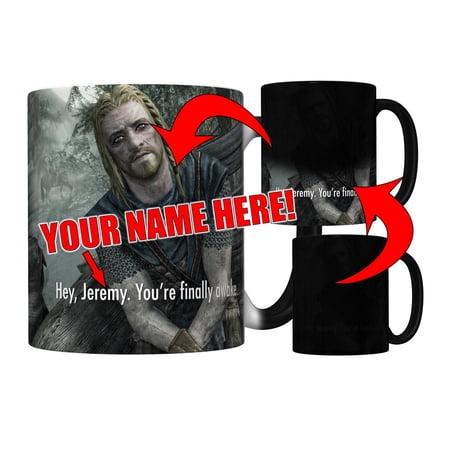 Customised Hey You You re Finally Awake Ralof of Skyrim Magic Color Changing Coffee Mug FB