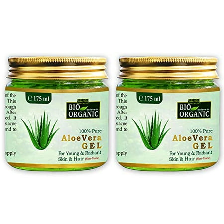 - Indus valley 100% Natural, Pure Aloe Vera Gel for Skin and Hair - No Parabens, Silicones, Mineral Oil, Synthetic Fragrance (Set of 2, 175ml/Pc.)