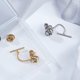 thumbnail image 4 of 2 Piezas de Alfiler de Corbata para Hombre con Clips de Corbata de Cadena con Gemelos Alfileres de Solapa para Traje de Hombre, Alfiler de Corbata de Esmoquin para Boda Cumpleaños Aniversario, 4 of 5
