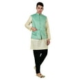 thumbnail image 4 of Sonakshi Fashion Men's Bandhgala Waistcoat Brocade Festive Jacquard Nehru Jacket, 4 of 6
