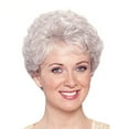 thumbnail image 2 of Perruque de Mode pour Femmes Perruque Argentée Synthétique Cheveux Courts Perruque Vague, 2 of 5