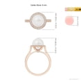 thumbnail image 4 of Angara South Sea Cultured Pearl Halo Ring with Milgrain in 14K Rose Gold for Women | June Birthstone Jewelry for Her, 4 of 5
