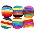 6/12/24PCS Hacky Sack for Stress Relief, Handmade Knitted Footbag Balls ...