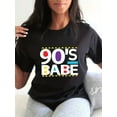 thumbnail image 4 of Fun Letter Print Round Neck Short Sleeve T-Shirt, 4 of 6