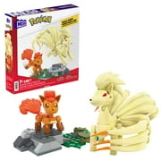 MEGA Pokemon Vulpix Evolution Set (145 Pieces) with 2 Poseable Action Figures for Kids