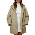 thumbnail image 3 of Women Long Diamond Quilted Hooded Jacket,Fashion Winter Coat Oversized Baggy, Warm Long Sleeve Jackets Light Green XL, 3 of 8