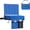 Blue, variant on Stadium Seat for Bleachers with Back Support, Portable Bleacher Seat with Wide Comfy Padded Cushion, Metal Hook, Folding Stadium Chair with Shoulder Strap, Carry Handle, Cup Holder
