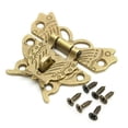 thumbnail image 1 of 50*43mm Butterfly Design Antique Gold colour Hasp Latch Jewelry Wooden Box Lock, 1 of 5