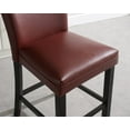 thumbnail image 6 of JESONVID Counter Height Bar Stools Set of 2, 38"H Solid Wood Counter Stools Barstools Chairs with Upholstered Back for Bar Kitchen Restaurant, Red, 6 of 8