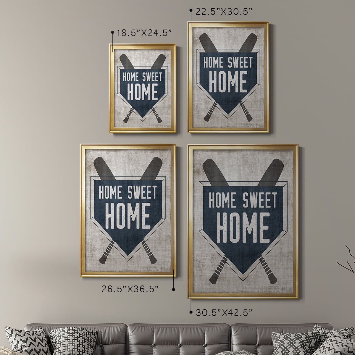 Home Sweet Home Base Premium Framed Print - Ready to Hang