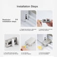 thumbnail image 3 of Sliding Window Limit Lock, Easy To Install Stainless Steel Sliding Door Window Lock High Stability  for Bedroom, 3 of 8