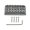 Silver, variant on 7 String Hard Tail Fixed Guitar Bridge with Screws & Wrench Top Load Tailpiece for Precisions Electric Instrument